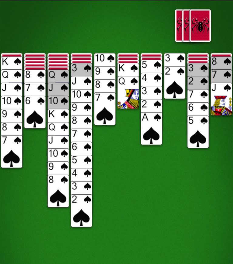touch to moves spider solitaire online games